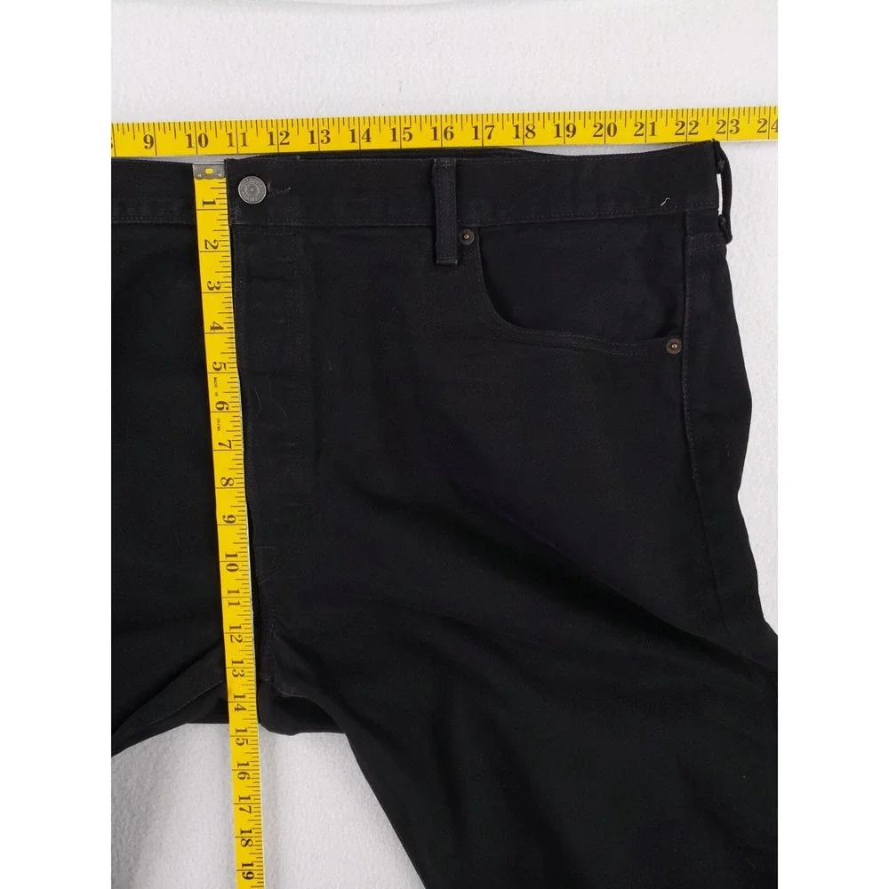 Levis 501 Jeans Mens 44x32 Black Original‎ Straight Button Fly Heavy Denim Pants